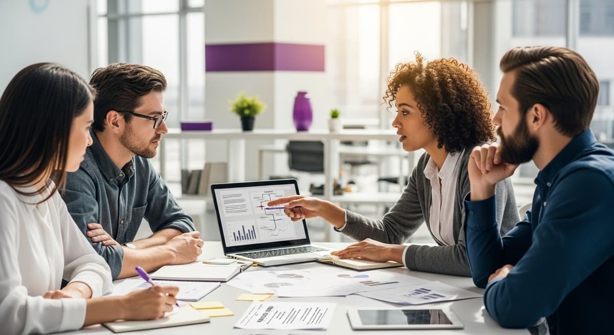 Equipe colaborando em projetos de inovação